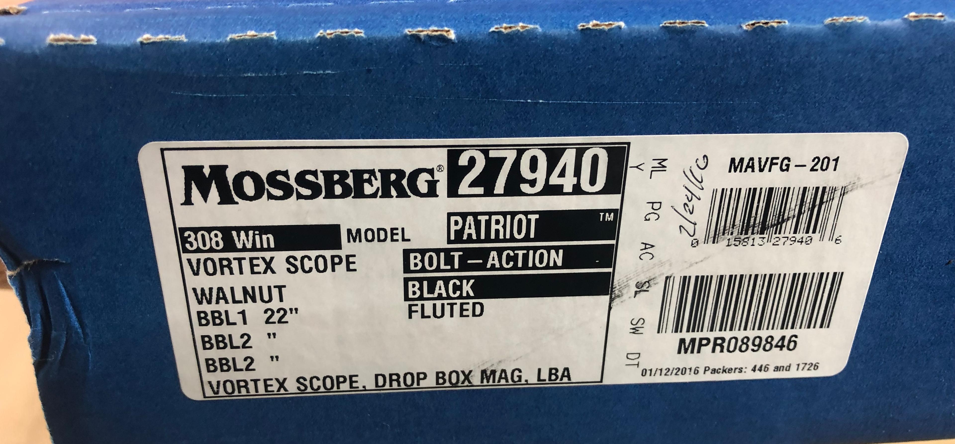 Mossberg, Patriot, 308