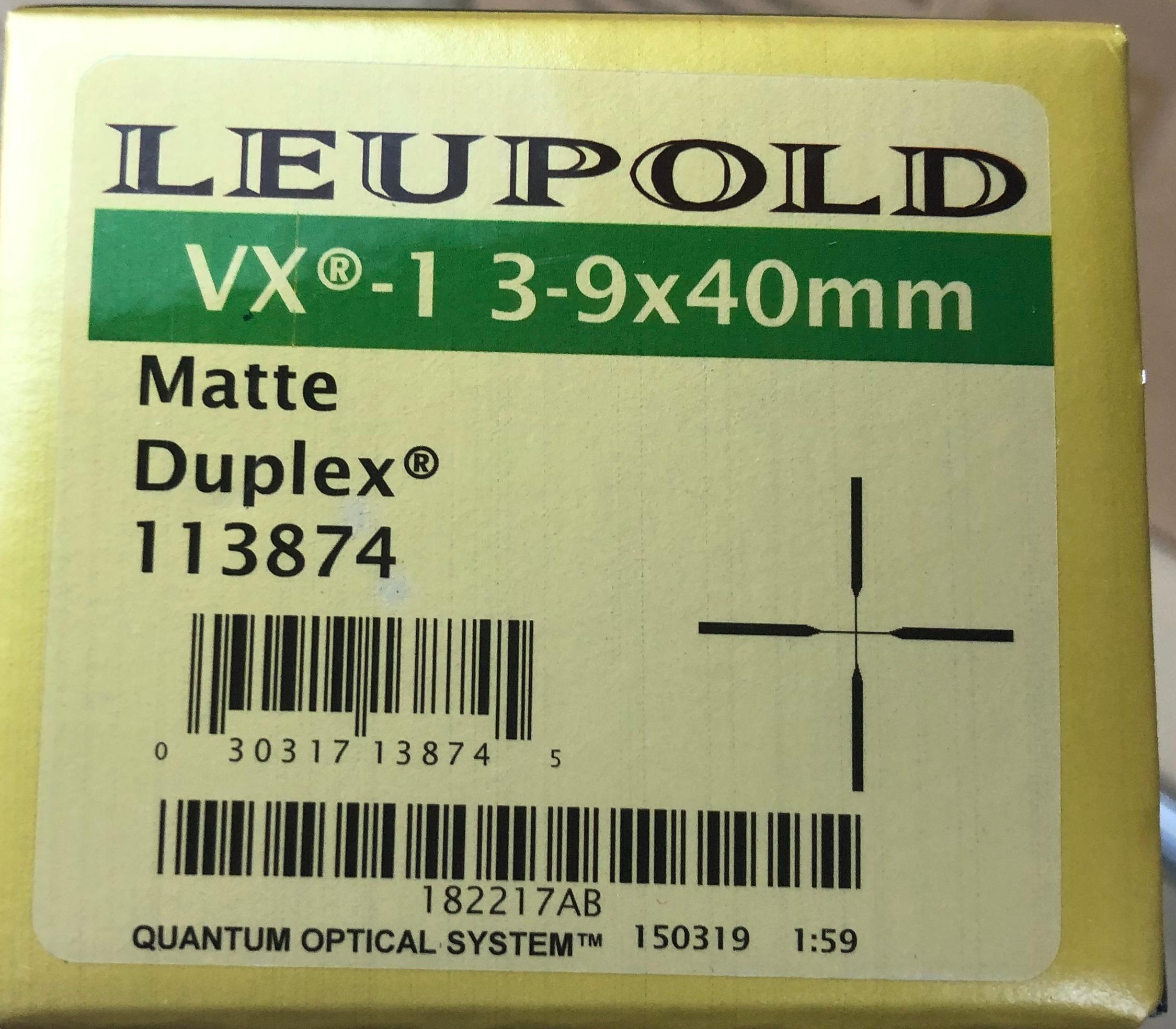 Leupold VX-1      3-9x40 113874 Scope