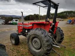MASSEY FERGUSON 360 TRACTOR W/ FRONT WEIGHTS, HOURS SHOWING: 726, S: 5221V0