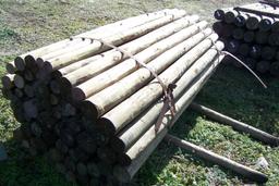 3" X 7' WOOD POSTS (APPROX 70)