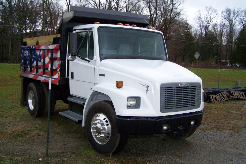 1997 FREIGHTLINER DUMP TRUCK, 5.9 CUMMINS, FACTORY DOUBLE FRAME TRUCK, JACO