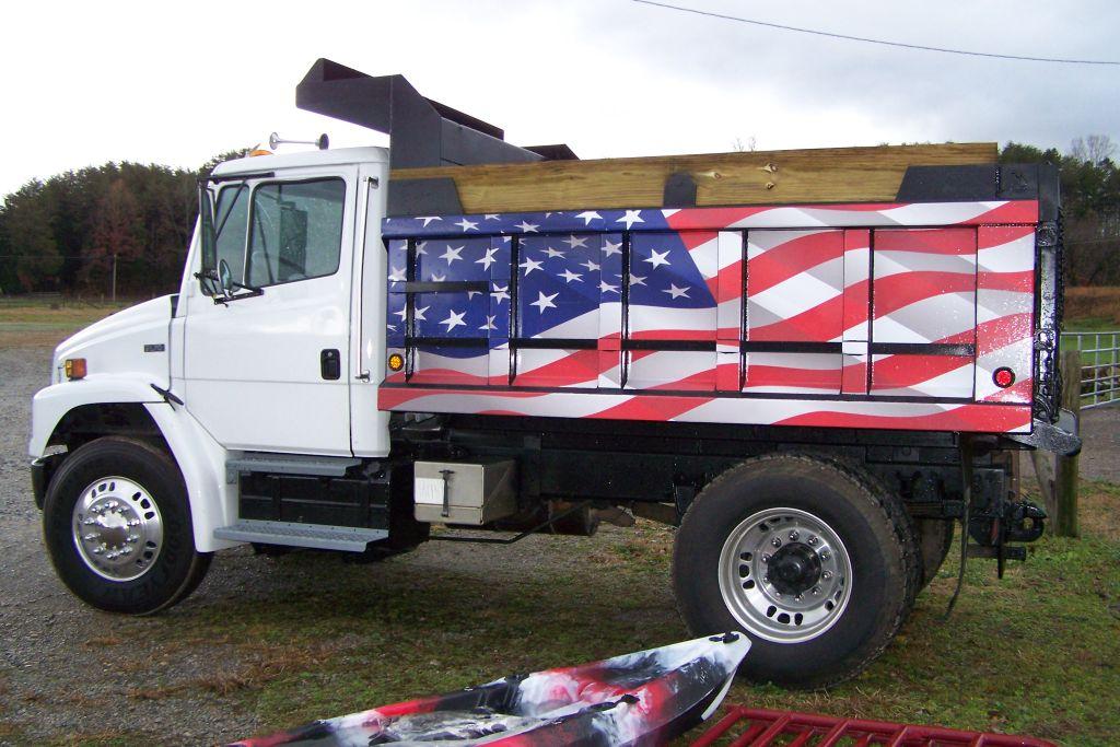 1997 FREIGHTLINER DUMP TRUCK, 5.9 CUMMINS, FACTORY DOUBLE FRAME TRUCK, JACO