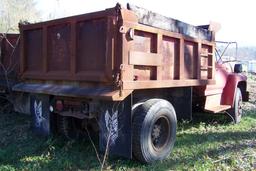 1987 FORD F700 DUMP TRUCK, MILES SHOWING: 270,174, 792 CAT DIESEL, FOR PART