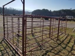 SWEEP CORRAL W/ HEAVY DUTY PANELS AND 1 10' BOW GATE, EXTRA TALL, SET UP IS