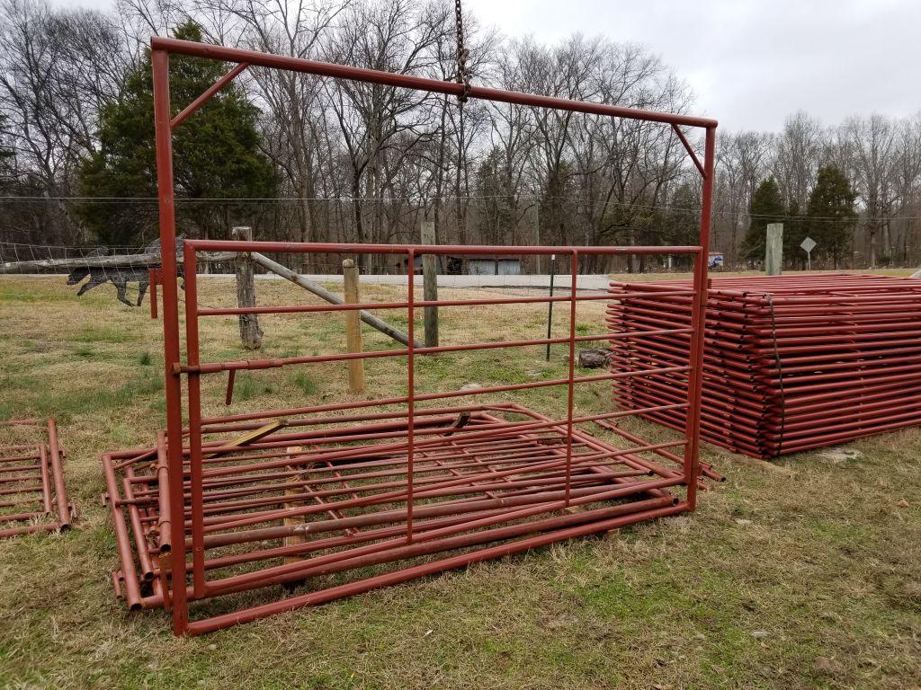 RED HEAVY DUTY EXTRA TALL 10' BOW GATE