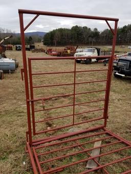 RED HEAVY DUTY EXTRA TALL 6' BOW GATE