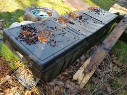 BLACK PLASTIC TRUCK TOOL BOX, APPROX 72"