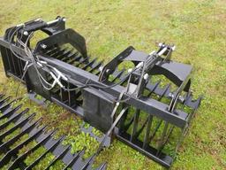 84" UNUSED QUICK ATTACH DOUBLE CYLINDER GRAPPLE BUCKET