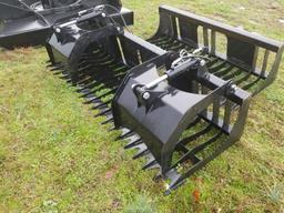 84" UNUSED QUICK ATTACH DOUBLE CYLINDER GRAPPLE BUCKET