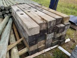 6" X 8" X 6' WOOD POSTS (25)