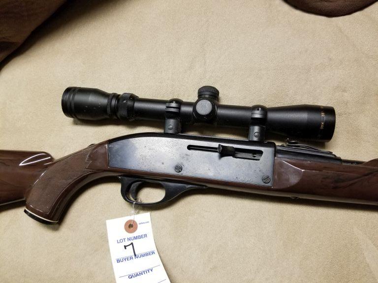 REMINGTON NYLON 66 SEMI AUTOMATIC 22 CALIBER RIFLE W/ SCOPE