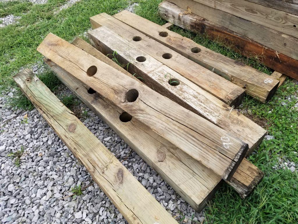 6 X 8 X 6 WOOD POSTS (7)