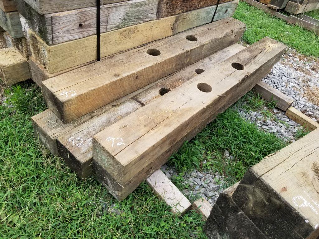 6 X 8 X 6 WOOD POSTS (5)