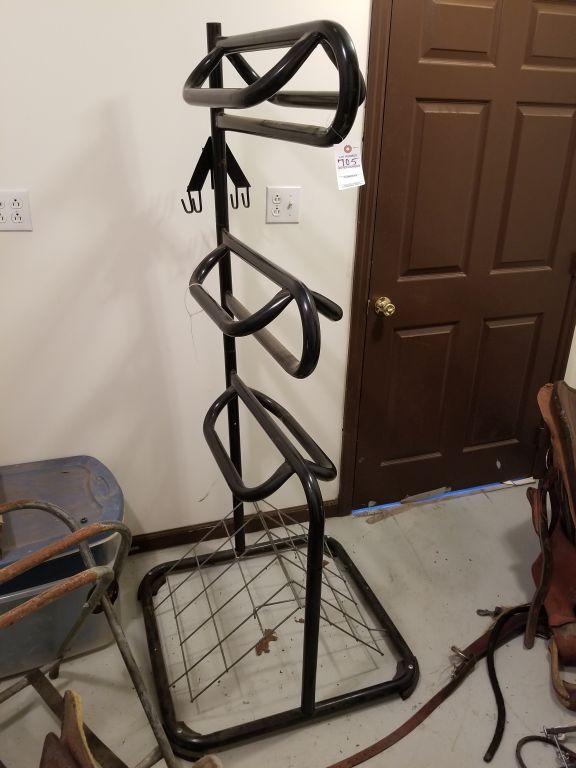 3 TIER SWIVEL BLACK SADDLE STAND