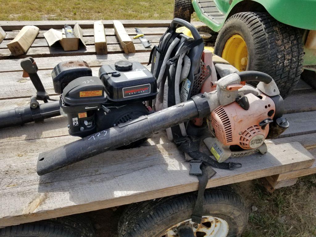 PREDATOR 212CC GAS ENGINE, STIHL LEAF BLOWER, HUSQVARNA 350 BT BACKPACK BLO