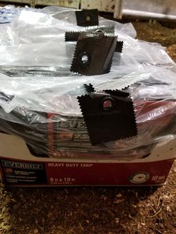 NEW 8 X 10 EVERBILT HEAVY DUTY BROWN TARPS (8)