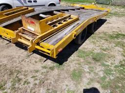 12' W/ 4' DOVE PINTLE HITCH TRAILER,8' WIDE, M:12STD, NO TITLE, WITH RAMPS,