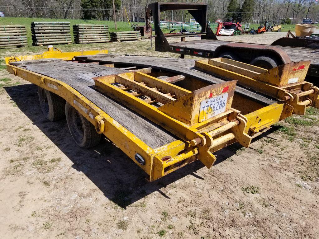 12' W/ 4' DOVE PINTLE HITCH TRAILER,8' WIDE, M:12STD, NO TITLE, WITH RAMPS,