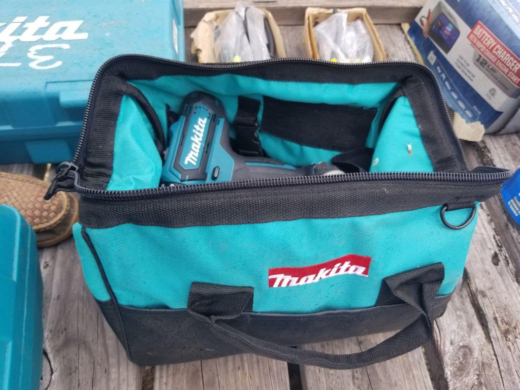 NEW MAKITA 2 PIECE DRILL SET WITH TOOL BAG