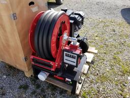 DIESEL FUEL PUMP, HOSE, AND REEL, 110V, 1", WITH NOZZLE