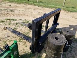 BLACK 58" QUICK ATTACH PALLET FORKS, HEAVY DUTY, **SELLS ABSOLUTE**