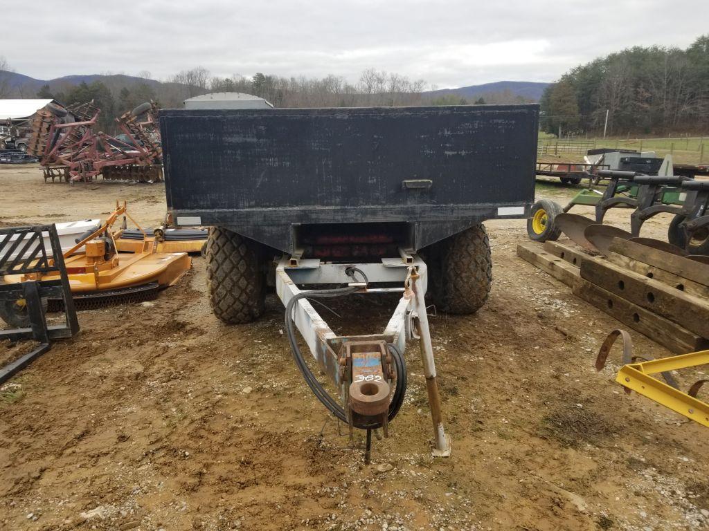 14' X 8' DUMP TRAILER, HYDRAULIC, AG DUMP, PINTLE HITCH, NO PAPERWORK