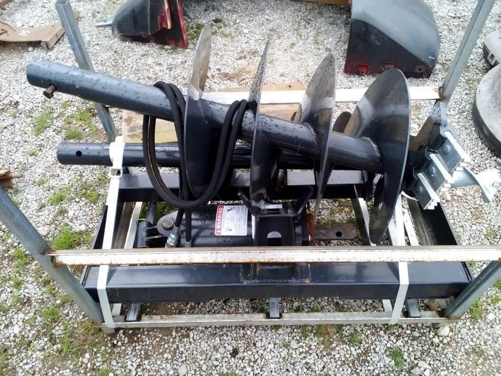 UNUSED JCT QUICK ATTACH POST HOLE DIGGER, WITH 12" & 18" BITS