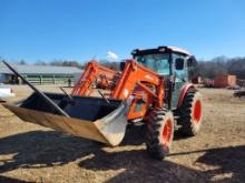 2022 KIOTI RX7320 CAB TRACTOR, WITH KIOTI KL7320 FRONT END LOADER WITH BUCK
