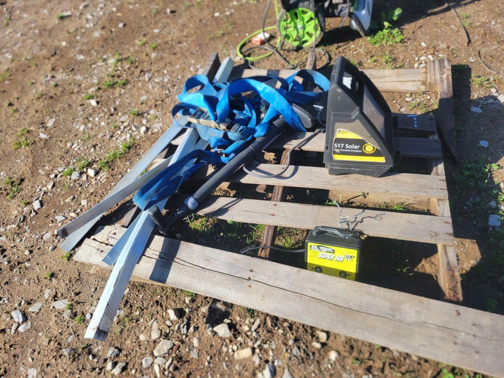 MISC. STRAPS AND ELECTRIC FENCE ENTERGIZER