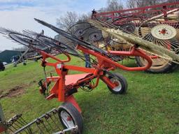 KUHN SR108 SPEED RAKE, 8 WHEEL, W/ KICKER WHEEL, HYDRAULIC