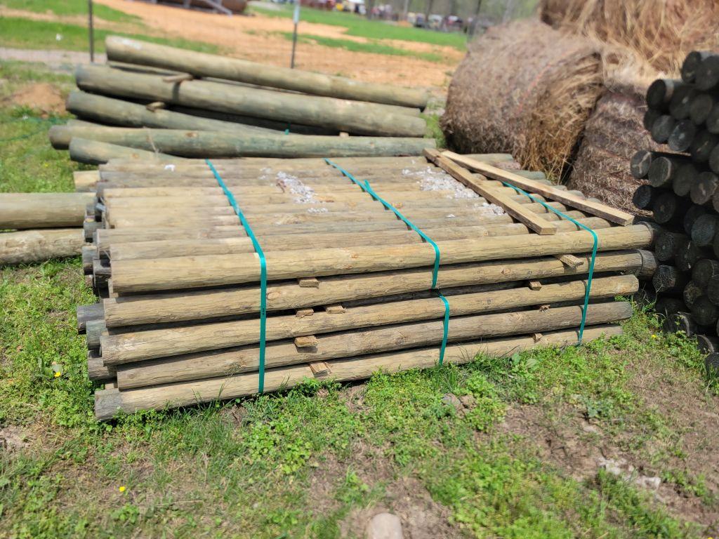 3.5X8 TREATED WOOD POSTS (55)