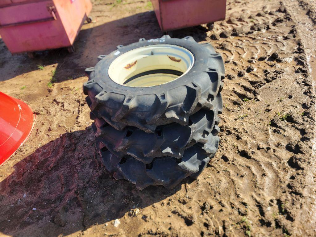 8-18 TRACTOR TIRES/WHEELS (3)