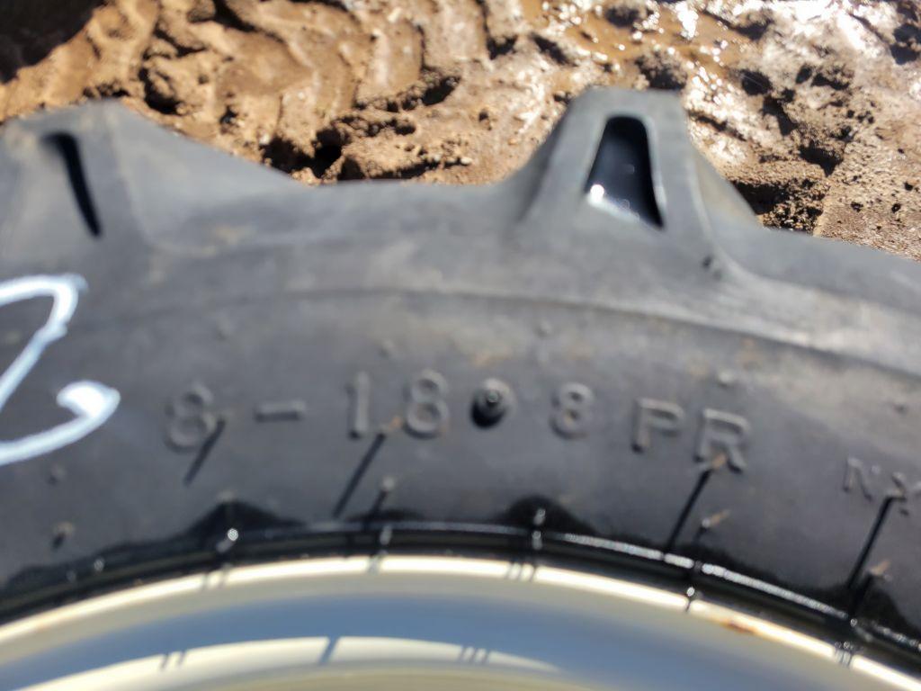 8-18 TRACTOR TIRES/WHEELS (3)