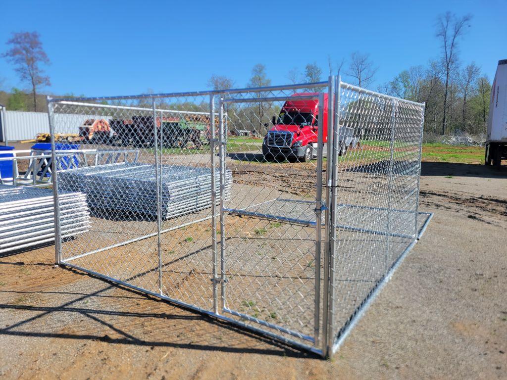 UNUSED 10X10X6 DOG KENNEL WITH HARDWARE