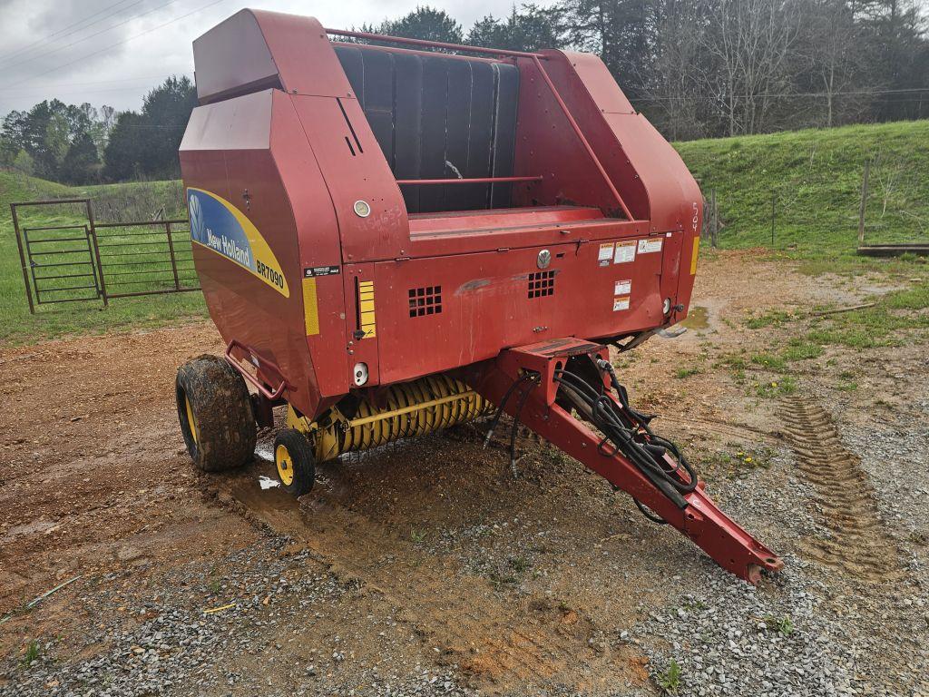 NEW HOLLAND BR7090 5X6 ROUND BALER, NO MONITOR