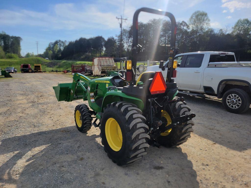 JOHN DEERE 3025E TRACTOR WITH JOHN DEERE 300 FRONT END LOADER AND BUCKET, R