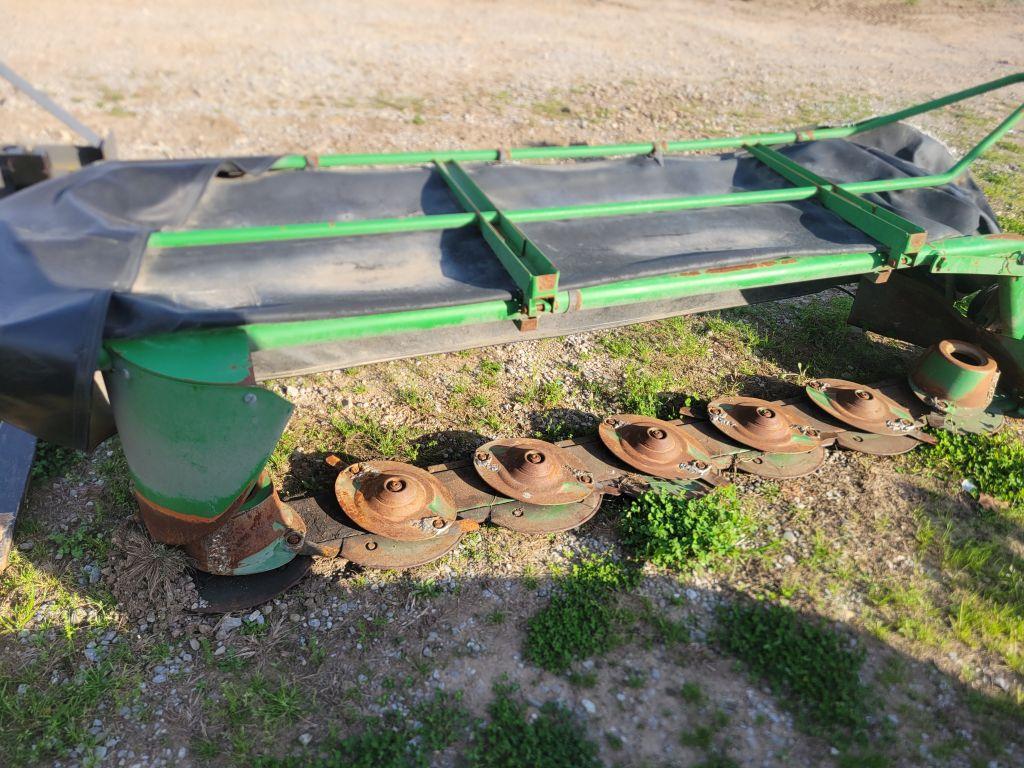 9' JOHN DEERE/FRONTIER DISC MOWER, S:XFDM12X010716