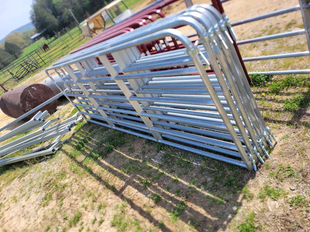 NEW GALV 12' 6 BAR GATE WITH PINS AND CHAIN