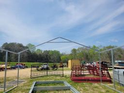 26 X 27 METAL BUILDING FRAME, 14'' 6'' CENTER HEIGHT, 9' SIDE HEIGHT