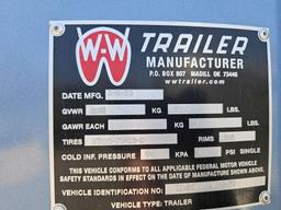 2023 UNUSED WW 5X10 BLUE BUMPER PULL STOCK TRAILER, HAS BILL OF ORIGIN, SLI