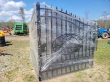 UNUSED 2024 GREATBEAR 14' BI PARTING DEER IRON ENTRANCE GATES, **SELLS ABSO