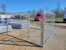 UNUSED 10X10X6 DOG KENNEL WITH HARDWARE
