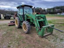 JOHN DEERE 5420 CAB TRACTOR, HOURS SHOWING: 4815, 4WD, JOHN DEERE 540 FRONT