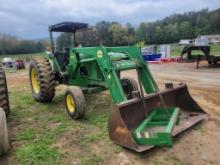 JOHN DEERE G400 TRACTOR WITH 640 JOHN DEERE FRONT END LOADER, COMES WITH A