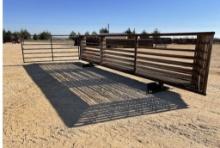 NEW 24' HEAVY DUTY FREE STANDING PANEL WITH 10' GATE WELDED ON