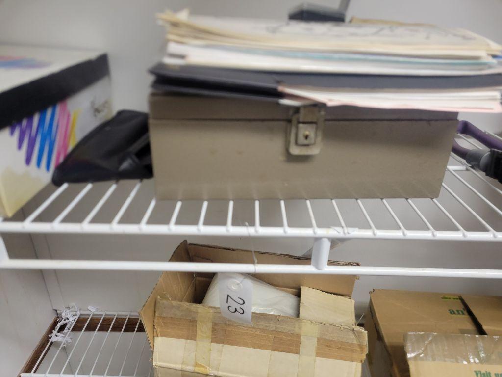 CERAMIC ORNAMENTS,NOTEBOOKS,COOKBOOKS AND CASH BOX