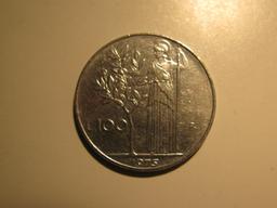 Foreign Coins: 1975 Italy 100 Lire