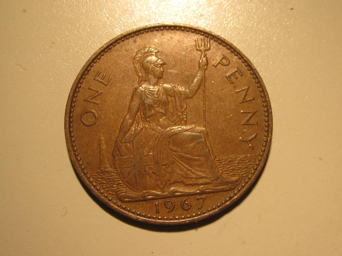 Foreign Coins: 1967Great Britain 1 Penny