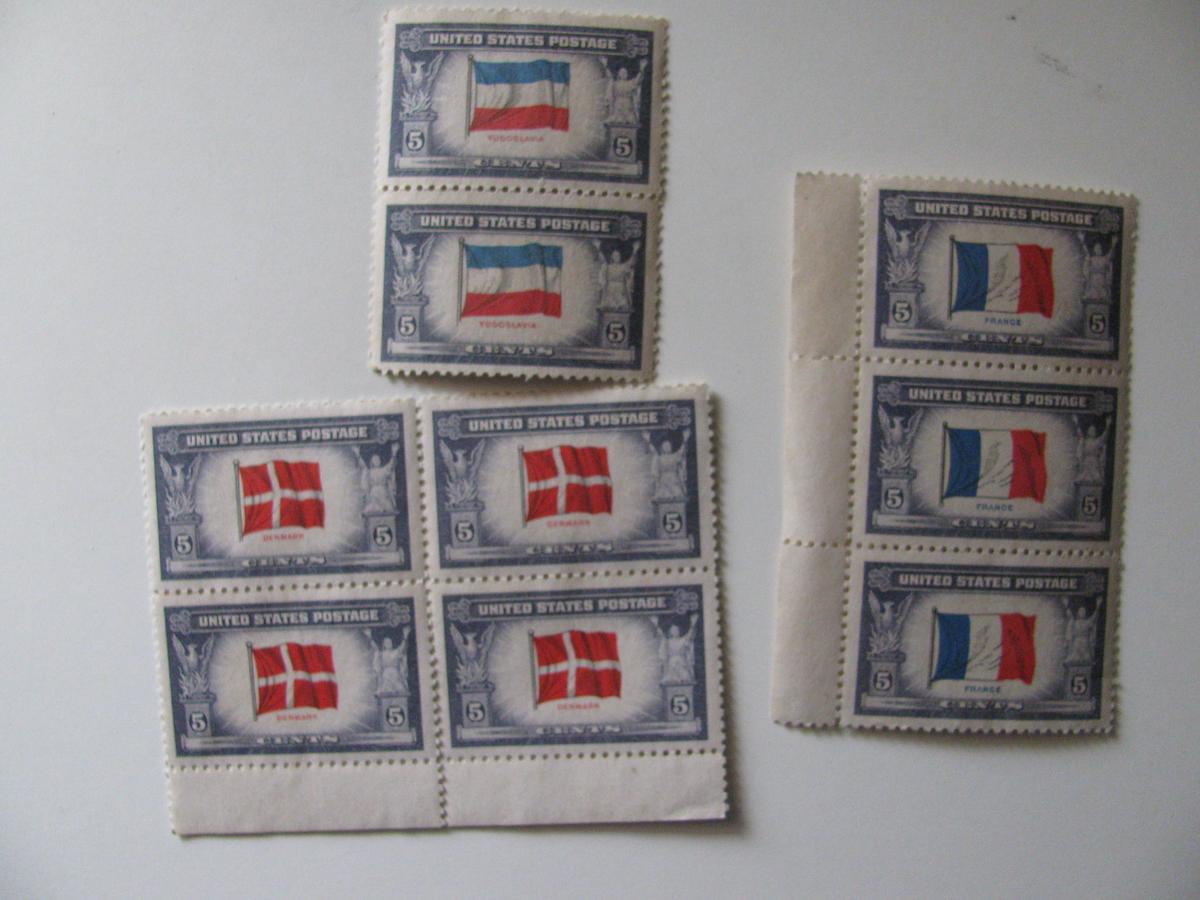 9 Vintage Unused Mint U.S. Stamps