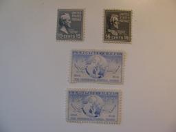 4 Vintage Unused Mint U.S. Stamps